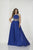 Tiffany Homecoming - 16321 Embellished Halter Neck A-line Gown In Blue and Multi-Color