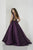 Tiffany Homecoming - 16322 Laced-Up Open Back Mikado A-line Gown In Purple