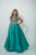 Tiffany Homecoming - 16322 Laced-Up Open Back Mikado A-line Gown In Green
