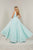 Tiffany Designs - 16325 Floral Plunging V-Neck Ballgown In Green