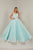 Tiffany Designs - 16325 Floral Plunging V-Neck Ballgown In Green