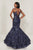 Tiffany Designs - 16326 Embroidered V-Neck Mermaid Gown In Blue