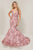 Tiffany Designs - 16326 Embroidered V-Neck Mermaid Gown In Pink