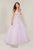 Tiffany Designs - 16332 Floral Plunging V-Neck Ballgown In Purple