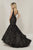 Tiffany Designs - 16333 Sequin Ornate Sleeveless V Neck Mermaid Gown In Black