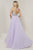 Tiffany Designs - 16337 Beaded Lattice Halter Chiffon A-Line Gown In Purple