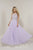 Tiffany Designs - 16337 Beaded Lattice Halter Chiffon A-Line Gown In Purple