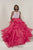 Tiffany Designs - 16338 Beaded Bodice Keyhole Cutout Organza Ballgown In Red