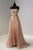 Tiffany Designs - 16339 Strapless Evening Gown with Overlay In Pink and Gold