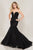 Tiffany Designs - 16343 Sweetheart Neckline Sparkle Tulle Mermaid Gown In Black