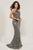 Tiffany Designs - Beaded Halter Evening Dress 16344 In Gray