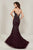 Tiffany Designs - 16349 Strappy Beaded V-Neck Mermaid Gown In Purple and Gray
