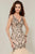 Tiffany Designs - 16351 Beaded V-Neck Layered Mermaid Dress In Neutral and Gray