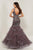 Tiffany Designs - Bead-Ornate Layered Flare Mermaid Dress 16351 In Gray