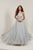 Tiffany Designs - 16352 Halter Rhinestone Ornate A-Line Gown In Silver