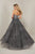 Tiffany Designs - 16355 Metallic Lace Sweetheart Bodice Gown In Silver and Black