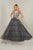 Tiffany Designs - 16355 Metallic Lace Sweetheart Bodice Gown In Silver and Black