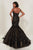 Tiffany Designs - 16356 Sequined Lace Tulle Mermaid Dress In Black and Neutral