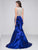 Colors Dress - 1635 Beaded Two Piece Ruffled Mermaid Gown in Blue