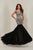 Tiffany Designs - 16363 Off Shoulder Crystal Beaded Mermaid Gown In Black