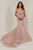 Tiffany Designs - 16363 Off Shoulder Crystal Beaded Mermaid Gown In Pink