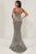 Tiffany Designs - 16365 Beaded Sweetheart Bodice Long Gown In Silver and Gray