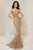 Tiffany Designs - 16365 Beaded Sweetheart Bodice Long Gown In Gold