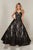 Tiffany Designs - 16369 Deep Sweetheart Bodice Sequined Gown In Black and Neutral