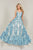 Tiffany Designs - 16369 Deep Sweetheart Bodice Sequined Gown In Blue and Neutral