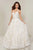 Tiffany Designs - 16369 Deep Sweetheart Bodice Sequined Gown In White and Neutral