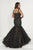Tiffany Designs - 16378 Applique Sweetheart Tulle Mermaid Dress In Black and Neutral