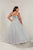 Tiffany Designs - 16381 Beaded Sparkle Tulle A-line Dress In Silver