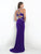 Intrigue - Halter Neckline Crystal Embellished Gown 163 In Purple