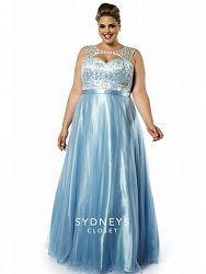 SC7146 Plus Size Dress in Baby Blue