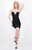 Primavera Couture - Strapless Sequined Cocktail Dress 1645 in Black