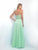 Intrigue - Strapless Crystal Embellished A-line  Dress 164 In Green