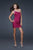 La Femme - Bejeweled One Shoulder Mini Dress 16501 In Pink