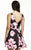 Jolene Collection - 16508 Sleeveless V Neck Floral Cocktail Dress In Black and Multi-Color