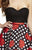 Jolene Collection - 16510 Strapless Floral Polka Dots Cocktail Dress In Black and Red