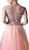 Cinderella Divine - Applique Illusion Bateau A-line Gown