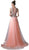 Cinderella Divine - Applique Illusion Bateau A-line Gown