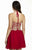 Jolene Collection - 16539 Embellished Halter A-line Dress In Red