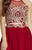 Jolene Collection - 16539 Embellished Halter A-line Dress In Red