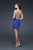 La Femme - Glittering Empire Waist Sheath Cocktail Dress 16540 In Purple