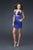 La Femme - Glittering Empire Waist Sheath Cocktail Dress 16540 In Purple