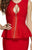 Jolene Collection - 16542 Cut-out Scoop Sheath Dress In Red