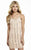 Jolene Collection - 16547 Sequined Scoop Column Dress In Pink