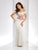Clarisse - 4954 Embroidered Floral Off-Shoulder Gown in White and Neutral
