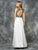 Colors Dress - 1658 Chevron Motif Illusion Gown in Green