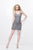 Primavera Couture - Shimmering Spaghetti Straps Cocktail Dress 1660 in Silver